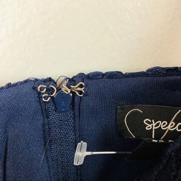 Speechless Glitter Lace Sleeveless Mini Dress - Picture 11 of 14